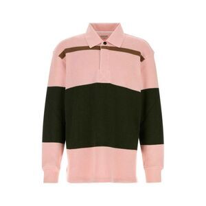 BOTTEGA VENETA Striped Rugby Shirt Men CAMELIA PINK T-Shirts